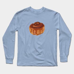 Cinnamon Roll Watercolour Illustration Long Sleeve T-Shirt